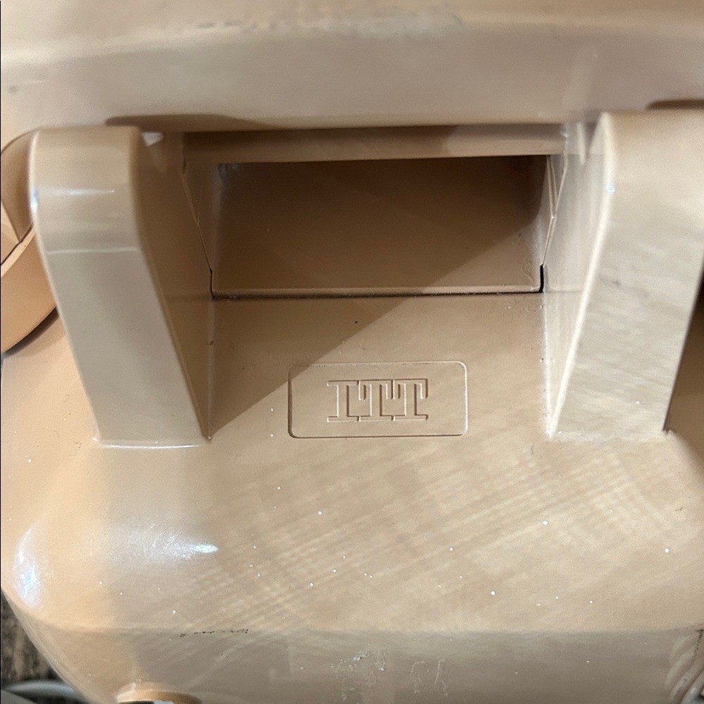 Retro Tan Push-Button Telephone - Picture 2 of 3